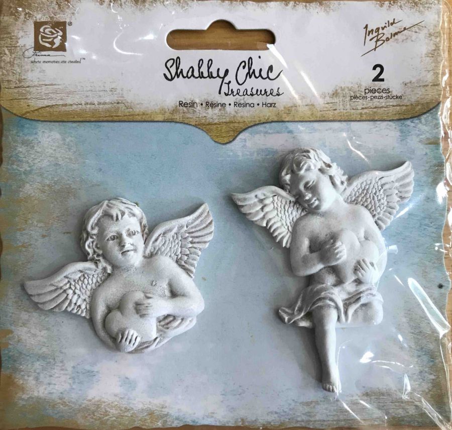 Shabby Chic Resin Treasures, Cupid 2/Pkg 1.75" To 2.75"