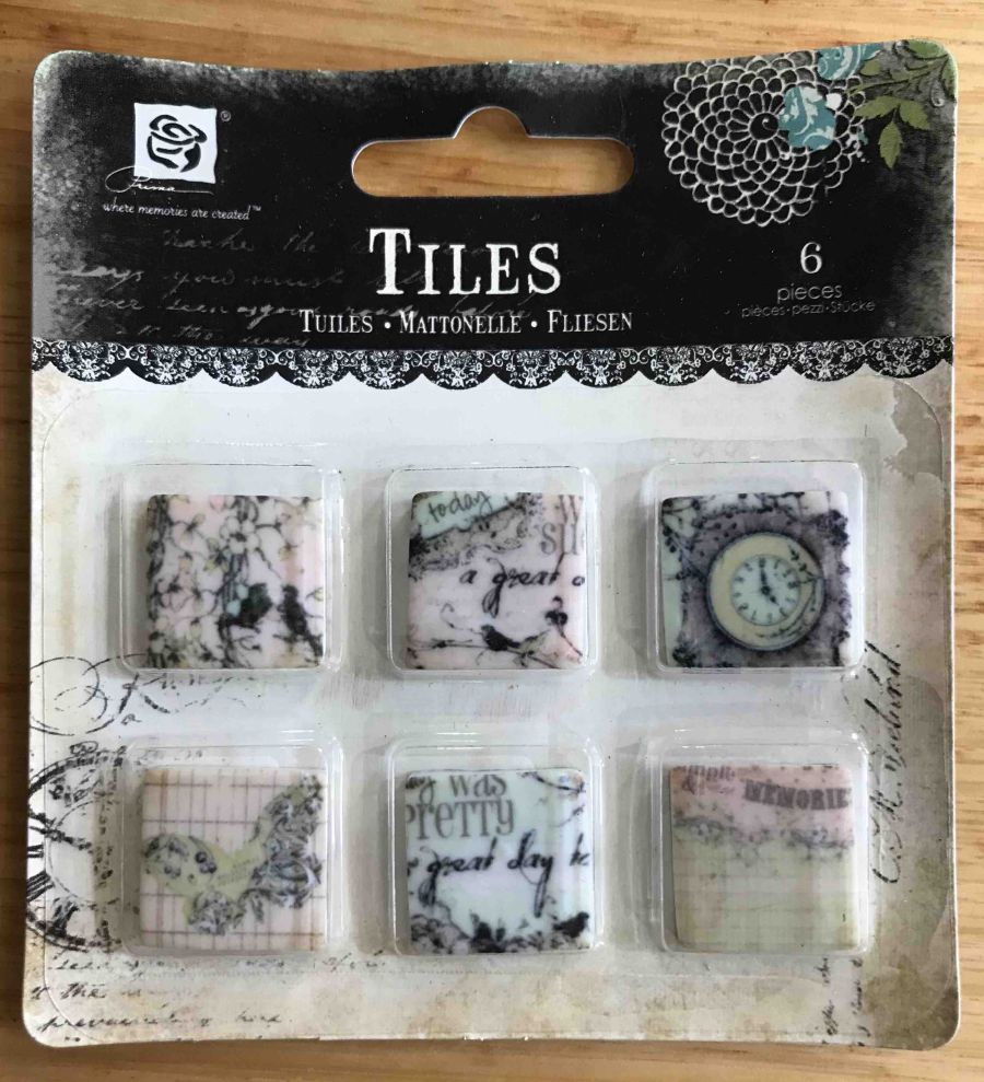 Art Tiles Clay .75"X.75" 6/Pkg - Pixie Glen