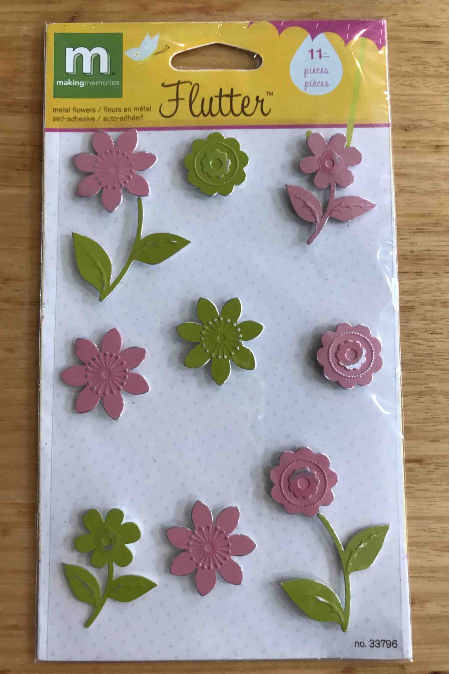 Metal Flowers - Self-Adhesive 11pcs