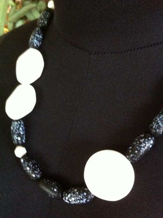 White Quartz Beaded Necklace, 54cm