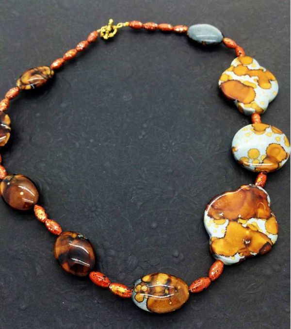 Outback Brown Beaded Necklace, 54cm, Style 1 - Kit or Made