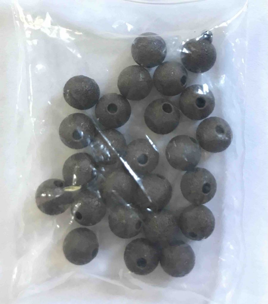 Antique Copper Plate Matt Beads, Round, 6mm, 25 pcs