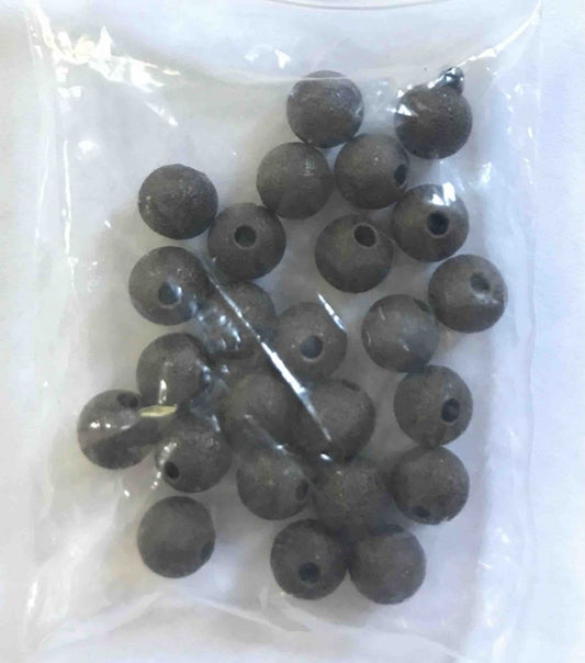 Antique Copper Plate Matt Beads, Round, 6mm, 25 pcs