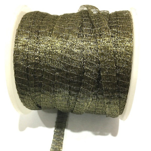 Tube Ribbon Wire Mesh, 6mm Khaki, 1 metre