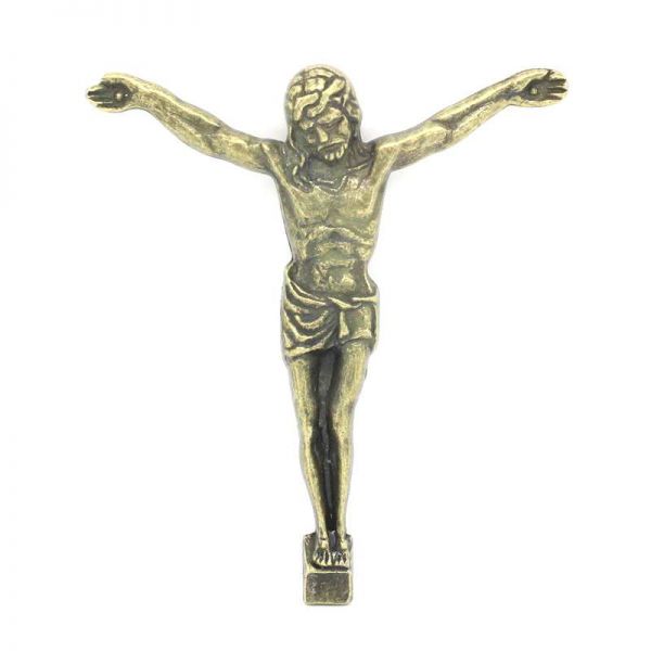 Antique Bronze Jesus Pendant, 87x77mm, 3pcs