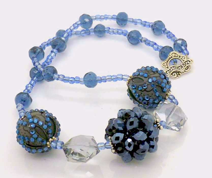 Chunky Handmade Beaded Necklace, Style 20, 54cm