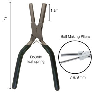 Beadsmith Bail Making Plier 7-9mm with spring - rubber handles