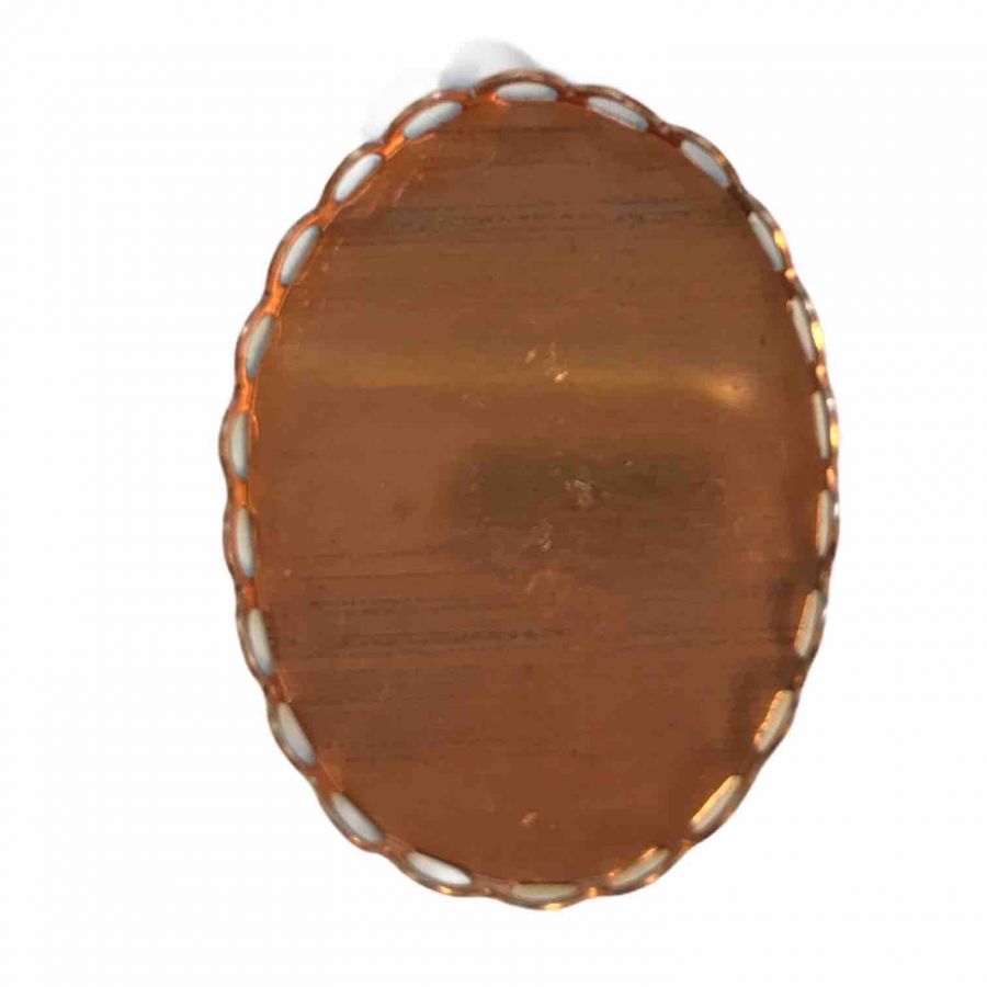 Raw Steel, Cameo Base Settings, scallop edge, 30 x 22mm, 3 pcs