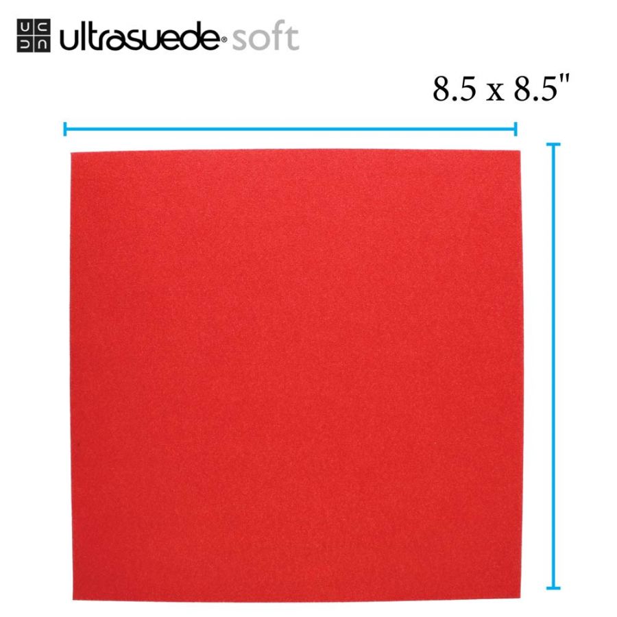 Ultrasuede, Scoundrel Red, 8.5 x 8.5 inches, 1 sheet