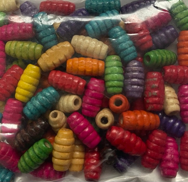 Wooden Beads Oval, 15x8mm, Mixed, 100pcs