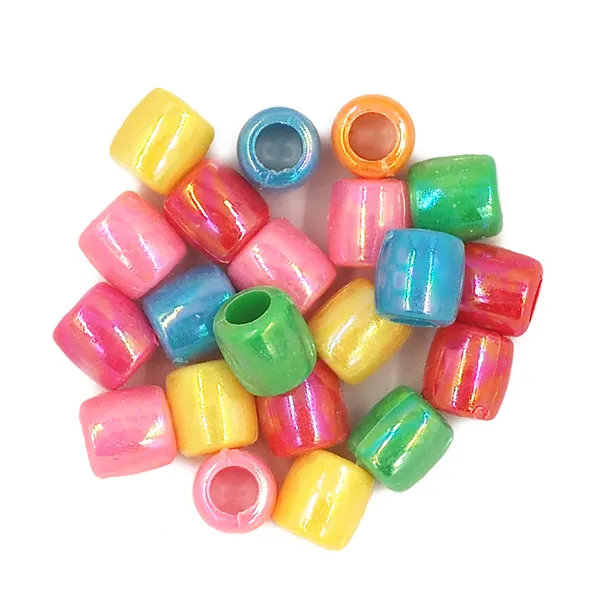 Pony Beads Mix, 11mm, Assorted Ab Finish, 50 grams