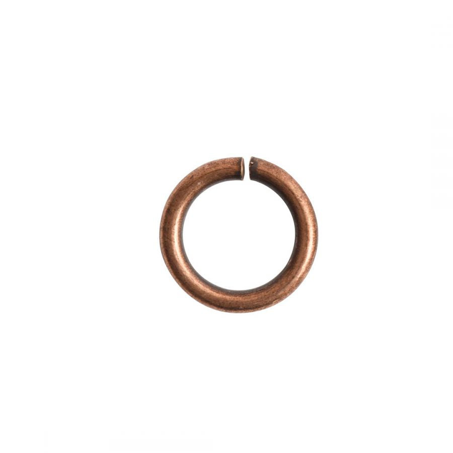 Medium Circle Embroidery Kit - contains - Antique Copper pendant, tag and jumpring - 1 Set