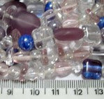 Czech Mix Lavender Ice , 16 inch strand