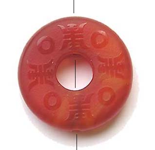 Carnelian - Donut Pendant (40mm - 45mm), 1pc