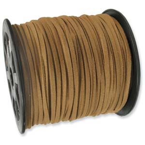 Ultra Micro Fiber Suede 3mm Lt Brown 5 metres, A Grade