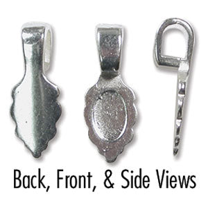 Silver Plated Bail, 6 x 15mm, Bag of 25, Aanraku®