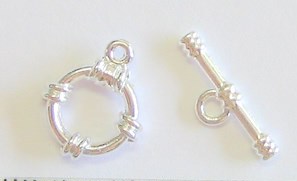 Silver Plate Toggle Small, 6 sets
