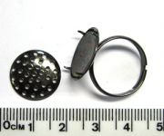 Ring Frame with 16mm Sieve Mesh, Black Nickel Plate