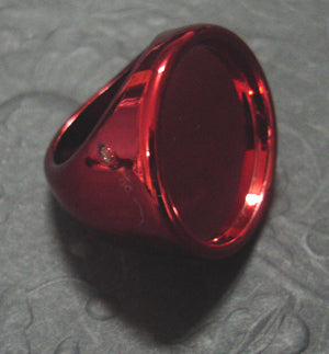 Acrylic Ring Frame, Red, ring top is 30mm, face is 25mm 1pc