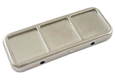 Antique Acrylic Beads, Silver Color, 52mm long, 20mm wide, 6mm thick, hole: 2.5mm. 6pcs