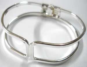 Antique Silver, Wrist Cuff with Spring 55mm x 65mm x 20mm, 1pc