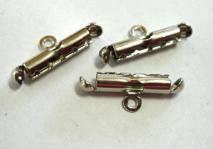 Row Endings, Nickel Plate, 12 x 3mm, 5 rows, 20 pcs