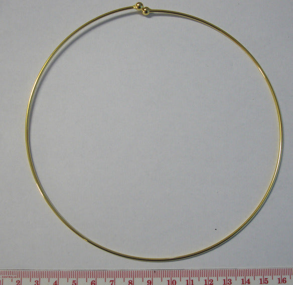 Gold Plate Neck Ring, 14cm, 1pc - FAULTY