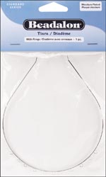 Tiara, Rhodium Plated, With 11 Rings 4.5"X5.5" 1/Pkg