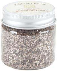 Glitter Glass, colour is silver, 2oz jar, 70 grams