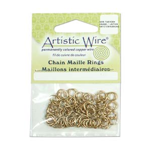 Artistic Wire Non Tarnish Brass Jump Rings 20 gauge, ID 4.37mm (11/64inch), 120pcs