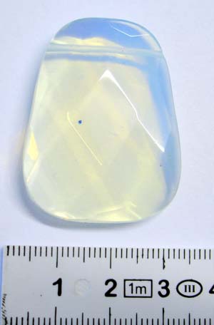 Opalite - Facted Trapezoid Shaped Pendant, 30x40mm, 1pc
