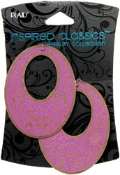 Inspired Classic Charm, Pink Embossed Round, 2/Pkg, - Plaid