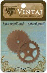 Vintaj Metal Accents 2/Pkg, Gear and Spoke