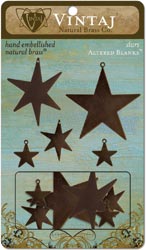 Vintaj Metal Altered Blanks 5/Pkg, Stars