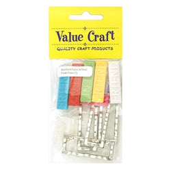 Acrylic Beads Twin Pack Friend/Frames Brights/Silver 27g - Ribtex