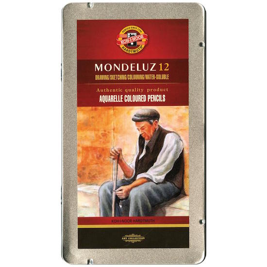Mondeluz Aquarell Watercolor Pencils 12/Pkg - for Adult Colouring