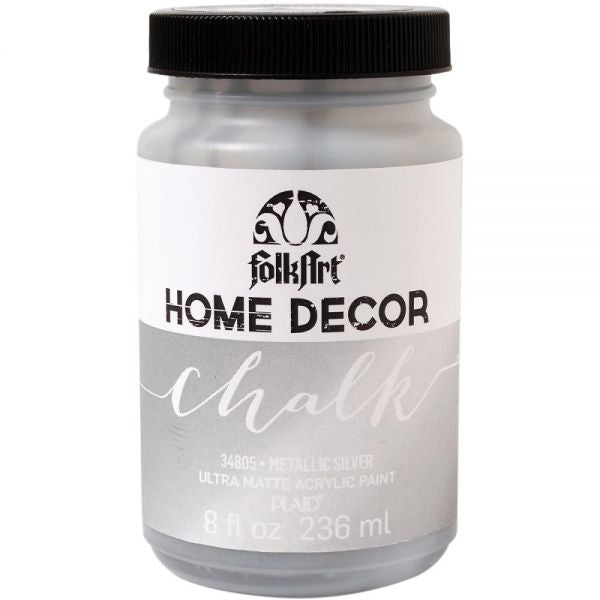 Chalk Paint Metallic Silver, 8 oz  - Folk Art
