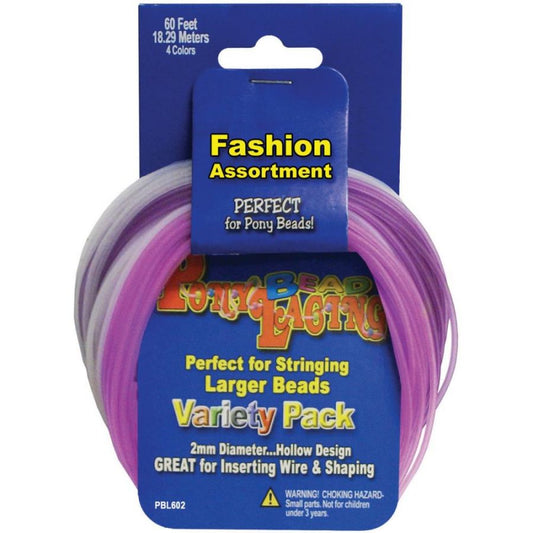 Pony Bead Lacing Pastel colour, 2mm 18 metres