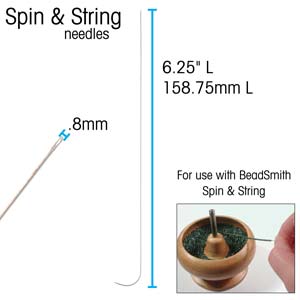 Spin and String Needles -  1 pack of 5 pcs - Beadsmith