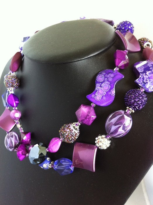 Purple Lovers Signature Necklace, 100cm