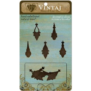 Vintaj Metal Altered Blanks 5/Pkg, decorative drops