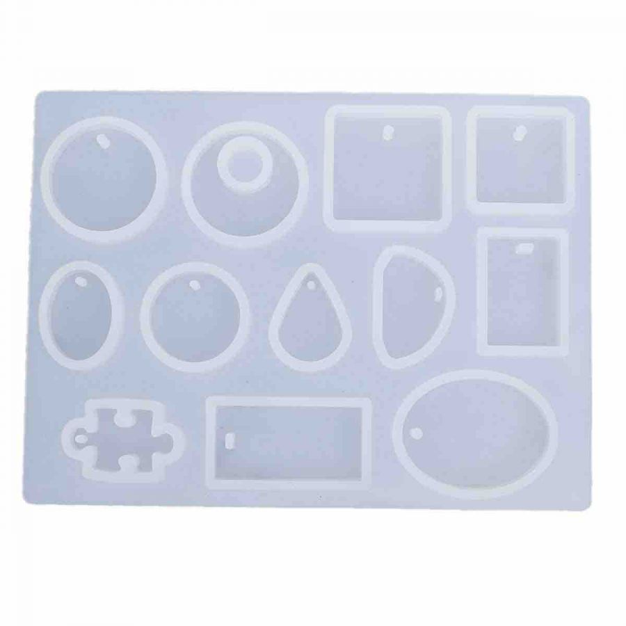 Resin Jewellery Mould, Mixed Shapes, 1 pc - Style 3