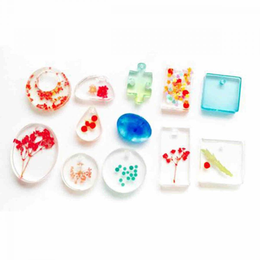 Resin Jewellery Mould, Mixed Shapes, 1 pc - Style 3