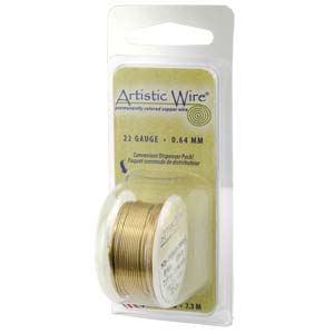 Artistic Wire Non tarnish Brass, 24 gauge, 10yards