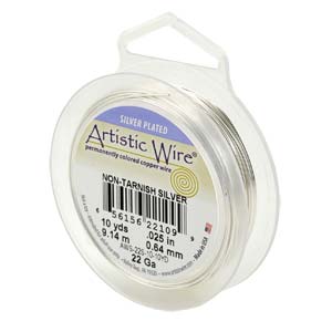 Artistic Wire Non Tarnish Silver, 24 gauge 45 ft Larger Spool