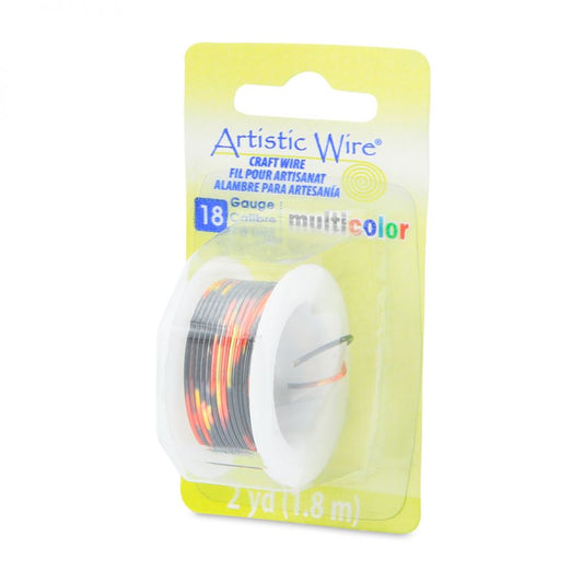 Artistic Wire 18 Gauge Multi Colour - Red, Gold, Black, 2 yards