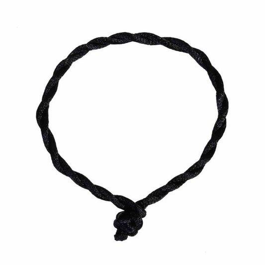 Braided Black Bracelets, 19.5cm, 30pcs