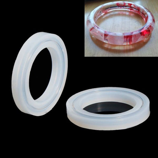 Resin Jewellery Mold Bracelet White 80mm(3 1/8") Dia., 1 Piece