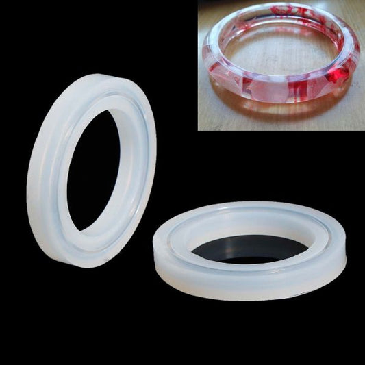 Resin Jewellery Mold Bracelet White 75mm Dia., 1 Piece