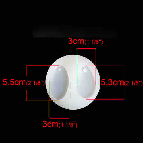 Resin Jewellery Mould, Oval Drop, 8.7cm, 1 pc